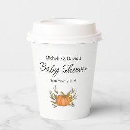 Kleine Pumpkin Niedliche Herbstdusche Pappbecher