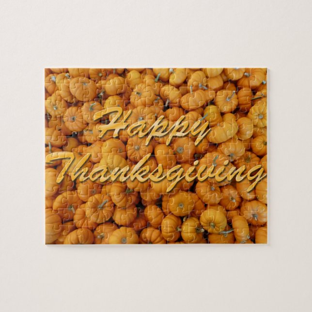 Kleine Pumpkins glücklich Thanksgiving Puzzle (Horizontal)