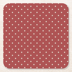 Kleine Punkte Candy Rot Papier Untersetzer