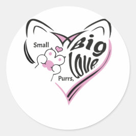 Kleine Purren, große Liebe. Aufkleber
