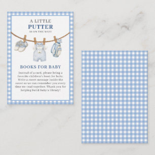 Kleine Putter Blue Golf Bücher für Baby Shower Begleitkarte