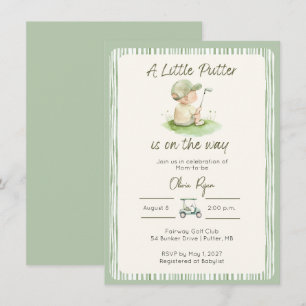 Kleine Putter-Golf-Baby-Shower-Einladung Mitteilungskarte
