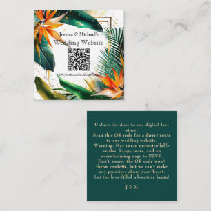 Kleine, QR-Code Vögel von Paradise Bliss Website Begleitkarte