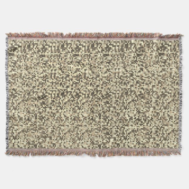 Kleine Quadrate, braun bis beige Decke (Vorderseite)