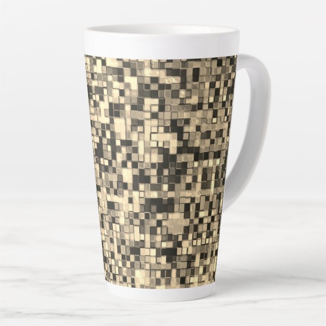 Kleine Quadrate oder Fliesen, beige oder khaki, ve Milchtasse (Rechte Ecke)