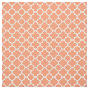 Kleine Quatrefolienkorallenpfirsich Aquamarin maro Stoff