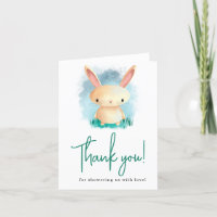 Kleine Rabbit Babydusche danke