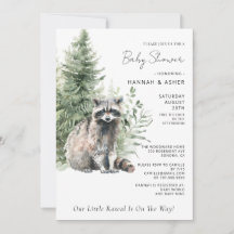 Kleine Rascal Raccoon Forest Baby Dusche