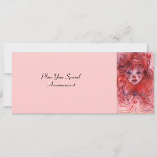 KLEINE RED CLOWN Pink Geburtstagsparty Einladung