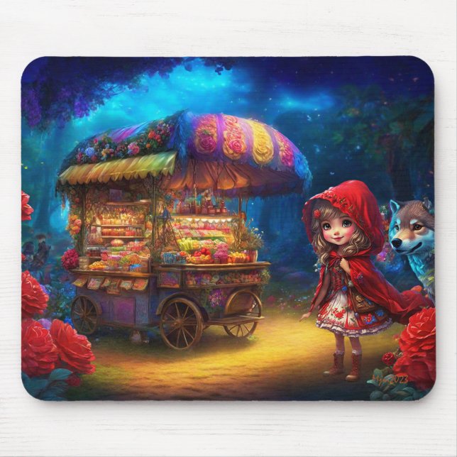 Kleine Red Riding Hood & The Wolf Mousepad (Vorne)
