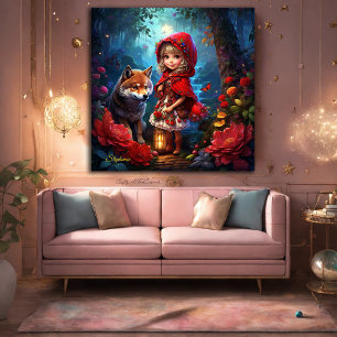 Kleine Red Riding Hood & The Wolf Poster