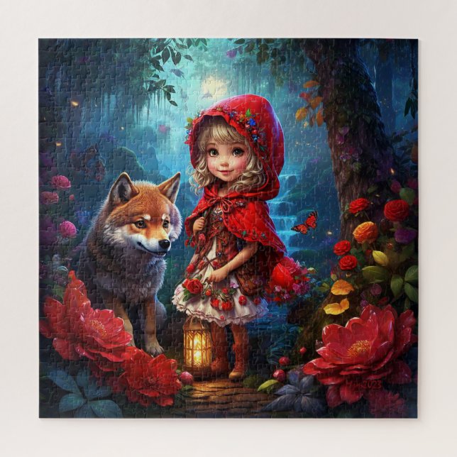 Kleine Red Riding Hood & The Wolf Puzzle (Vertikal)