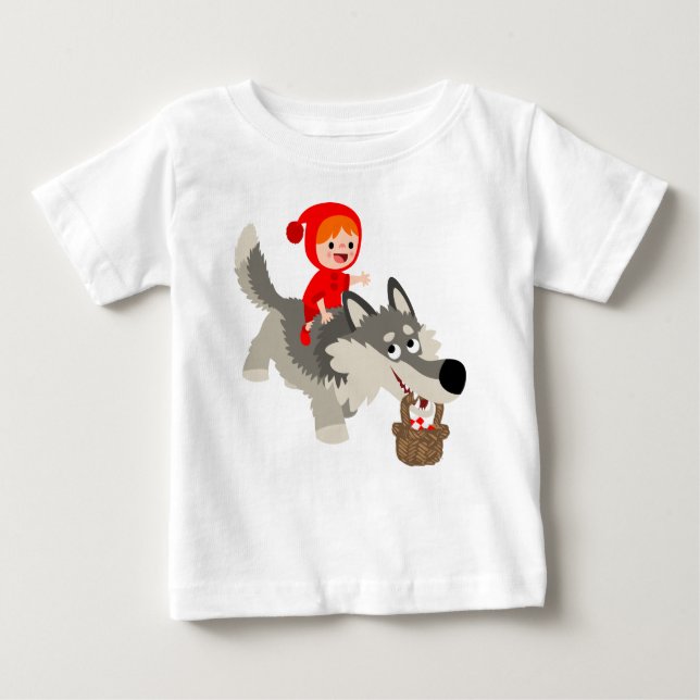 Kleine Red Riding Hood und der Wolf Baby T - Shirt (Vorderseite)