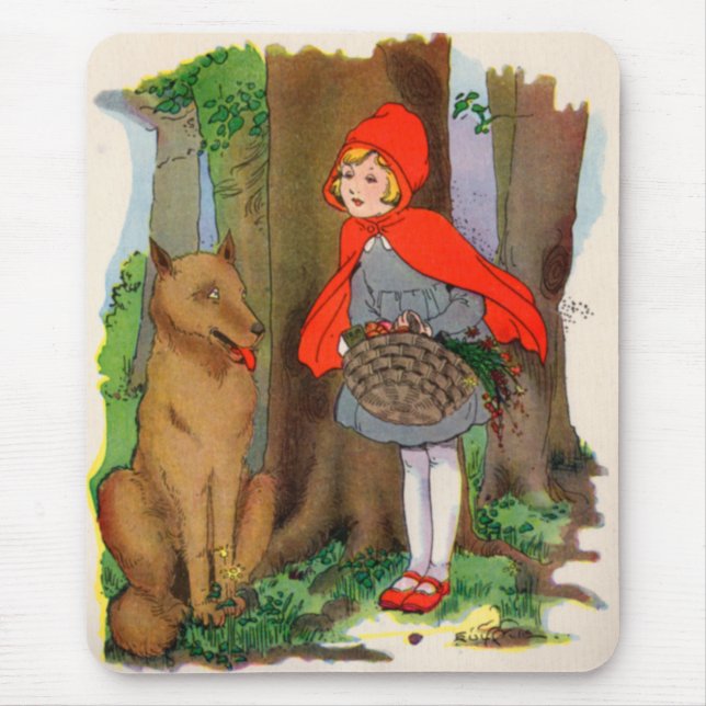 Kleine Red Riding Hood und der Wolf Mousepad (Vorne)