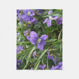 Kleine regnerische Veilchen-Decke Fleecedecke