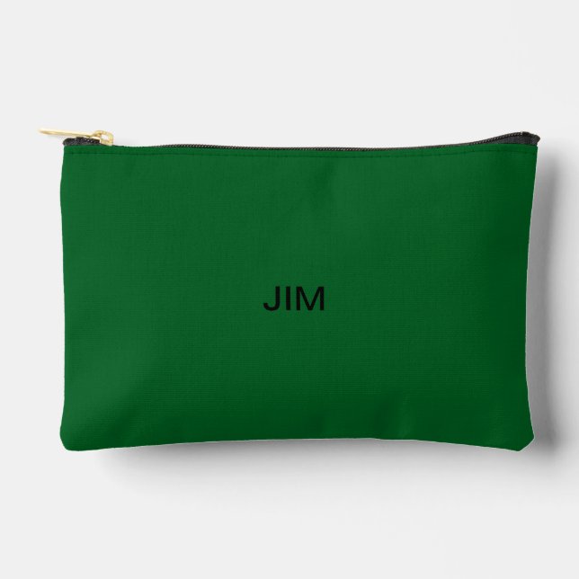 Kleine Reisetasche - Waldgrün Zubehörtasche (Vorderseite)