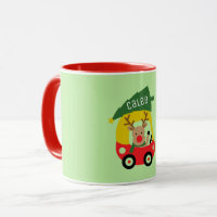 Kleine Rentiere Red Car & Christmas Tree Kinder Ni