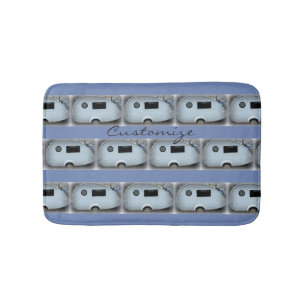 Kleine Retro Teardropwohnwagencamper Badematte