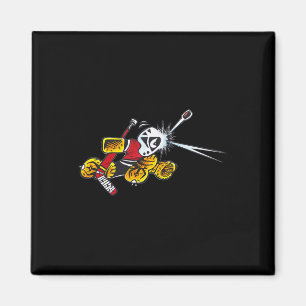 Kleine Rettungen Cartoon-Hockey-Torwart Slap Shot  Magnet