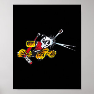 Kleine Rettungen Cartoon Hockey Torwart Slap Shot  Poster