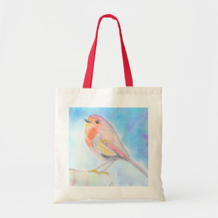 Kleine Robin Watercolor-Malerei Tragetasche