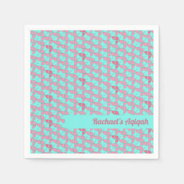 KLEINE, rosa Aquamarines Muster, Aqiqah Babydusche Serviette