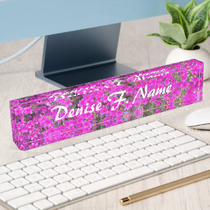 Kleine rosa Azaleen Personalisiert Namensplakette
