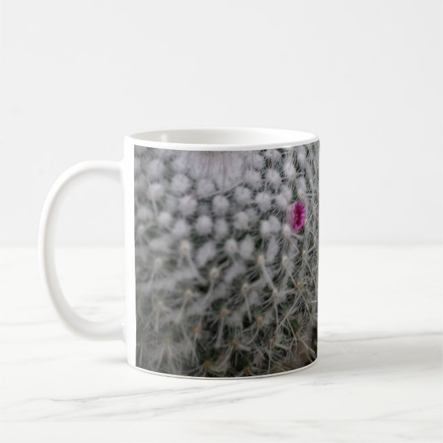 Kleine rosa blühende Kakteen Kaffeetasse (Links)