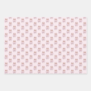 Kleine rosa Prinzessin Teddybär Geschenkpapier Sie Set