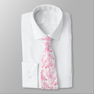 Kleine rosa Rosen Krawatte