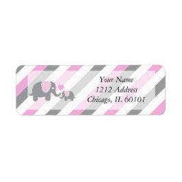 Kleine, rosa und graue Streifen Elefanten Babydusc