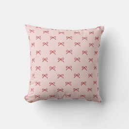 Kleine rosa und rote Schleife feminine Coquette  Kissen