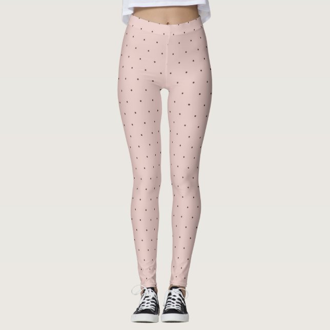 Kleine rosa und schwarze leggings (Vorderseite)