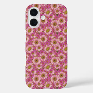Kleine rosa und weiße Gänseblümchen-Handyhülle iPhone 16 Hülle