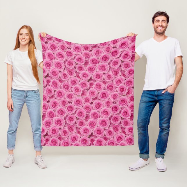Kleine Rosenrosen Fleecedecke (Beispiel)