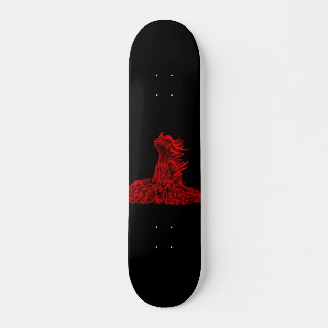Kleine Rote Drache - Dragon Skateboard (Vorne)
