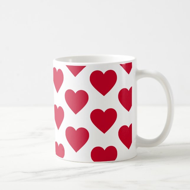 Kleine rote Herzen Kaffeetasse (Rechts)
