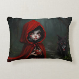 Kleine rote Motorhaube Dekokissen