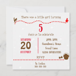 Kleine rote Reithaube Party Einladung