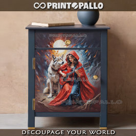 Kleine rote Reithaube und die Wolf Rock Band Seidenpapier