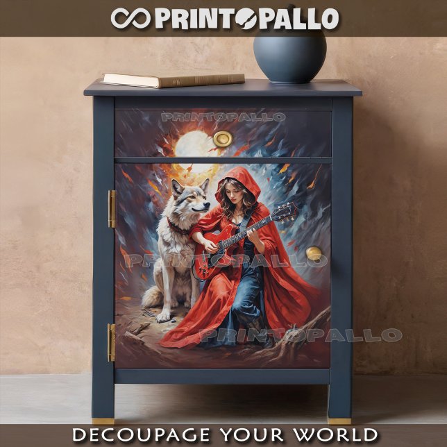 Kleine rote Reithaube und die Wolf Rock Band Seidenpapier (Von Creator hochgeladen)