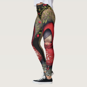 Kleine Rote Reithood-Leggings - Niedlich Leggings
