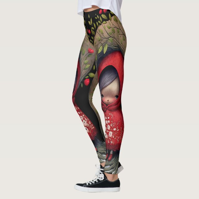 Kleine Rote Reithood-Leggings - Niedlich Leggings (Links)