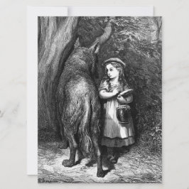 Kleine rote Reithose trifft alten Vater Wolf Karte