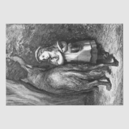 Kleine rote Reithose trifft alten Vater Wolf Seidenpapier