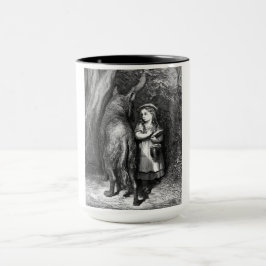 Kleine rote Reithose trifft alten Vater Wolf Tasse