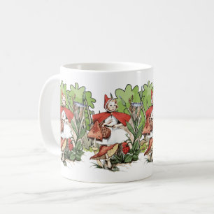 Kleine rote Reitstall im Wald - Märchen Kaffeetasse