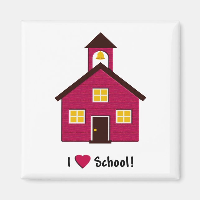 Kleine Rote Schule Liebe Magnet (Vorne)