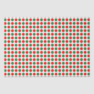 Kleine rote und grüne Polka-Punkte Seidenpapier