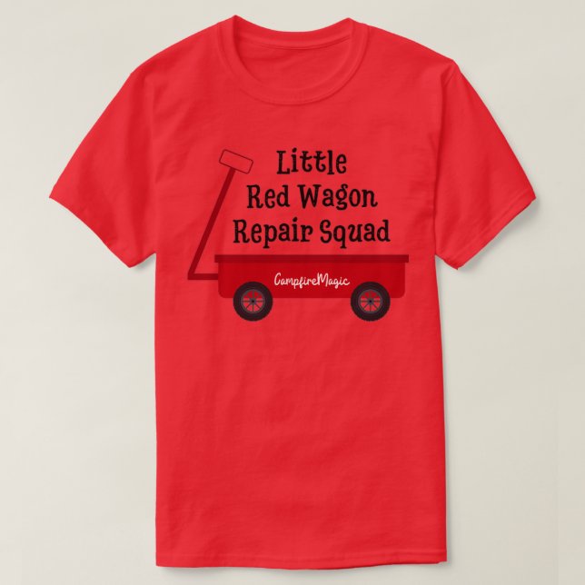 Kleine rote Wagenreparaturfläche T-Shirt (Design vorne)